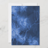 バルミツワーブルーウォーターカラーフラワーズ招待状 招待状 (裏面)