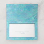 バルミツワーブルーオパール水彩パーティーエスコート プレイスカード (内部開封)