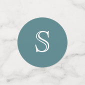 バルミツワーブルーオフェイクパール水彩写真 コンフェッティ (スモール正面)