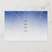 バルミツワーブルースター、パーティーカードの後のキラキラ 招待状 (裏面)