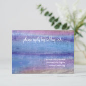 バルミツワーブルーパープルウォーターカラーストリーク 出欠カード (スタンド正面)