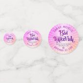 バルミツワーボはっきりしたホレトロピンクオレンジグラディエント コンフェッティ (裏面)