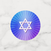 バルミツワーボはっきりしたホレトロブルーパープルグラデーション コンフェッティ (スモール正面)