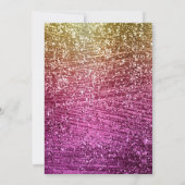 バルミツワーマゼンタピンクと金ゴールドの輝き 招待状 (裏面)