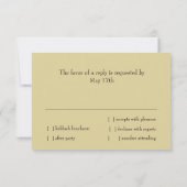 バルミツワーメタリックルックスターRSVP 招待状 (裏面)