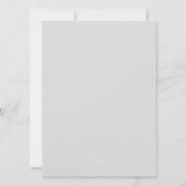 バルミツワーメタリック・ルック・スター・オブ・デイビッド 招待状 (裏面)