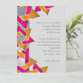 バルミツワーメタリック・ルック・スター・オブ・デイビッド 招待状 (スタンド正面)