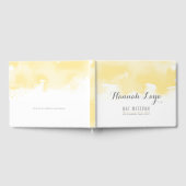 バルミツワーモダンかわいらし黄水色 ゲストブック (全面)