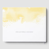 バルミツワーモダンかわいらし黄水色 ゲストブック (裏面)