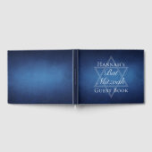 バルミツワーモダンパーティーブルースターオブデイヴィッドカスタム ゲストブック (全面)