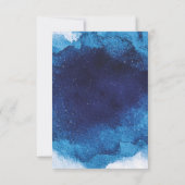 バルミツワーモダンブルーウォーター色 招待状 (裏面)