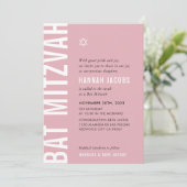 バルミツワーモダンミニマル女のはっきりした子 招待状 (スタンド正面)