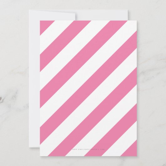 バルミツワーモダン招待状金ゴールドピンクのユダヤ星 招待状 (裏面)