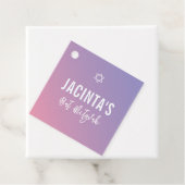 バルミツワーモダン星紫色のグラデーション フェイバータグ (インサイチュ)