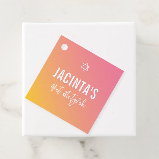 バルミツワーモダン星黄色勾配 フェイバータグ (インサイチュ)