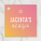 バルミツワーモダン星黄色勾配 フェイバータグ (正面)