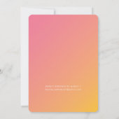 バルミツワーモダン星黄色勾配 招待状 (裏面)