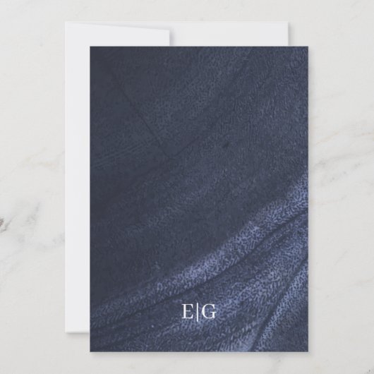 バルミツワーモモダンノグラム金ゴールドフレーム 招待状 (裏面)