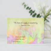 バルミツワーライムグリーン絞り染めRSVPカード 出欠カード (スタンド正面)