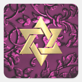 バルミツワーラズベリーピンクと任意の色 スクエアシール