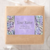 バルミツワーラベンダーパープルアートデザイン ラベル (インサイチュ)