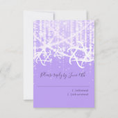 バルミツワーラベンダーホワイトスパークリライト 出欠カード (正面)