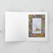 バルミツワーロマンチックなバラが流れる台本の挨拶 カード (内部)