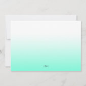 バルミツワー任意の色とアクアグラデーシグラデーションョン 招待状 (裏面)