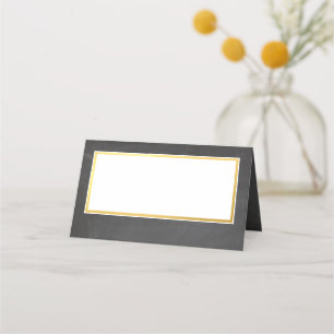 バルミツワー型頭が切れる金ゴールドアクアはっきりしたグレイ プレイスカード