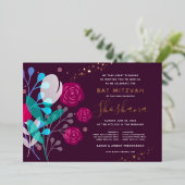 バルミツワー実在バラ金ゴールドトレンディーフォイル招待状 箔招待状 (立ち正面)