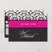 バルミツワー応答カード：: damask1 出欠カード (正面/裏面)