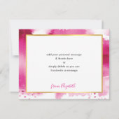 バルミツワー感謝していユー金ゴールドスターピンク水色 サンキューカード (裏面)