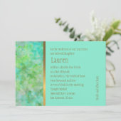 バルミツワー抽象デザインインアクア 招待状 (スタンド正面)