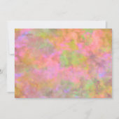 バルミツワー抽象デザインインピンク 招待状 (裏面)