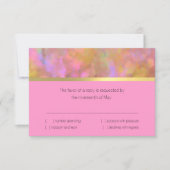 バルミツワー抽象デザインインピンクRSVPカード 招待状 (正面)