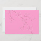 バルミツワー招待状ガブリエラピンクフラワーズ 招待状 (裏面)