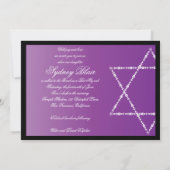 バルミツワー招待状シドニーブレアパープル 招待状 (裏面)
