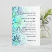 バルミツワー招待状スウィートフローラブルー 招待状 (スタンド正面)