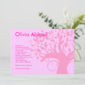 バルミツワー招待状ツリーオブライフピンクスイート16 招待状 (スタンド正面)