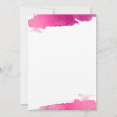 バルミツワー招待状モダン金金ゴールドピンクブラック 招待状 (裏面)