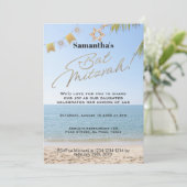 バルミツワー招待:ビーチテーマ, QR 招待状 (スタンド正面)