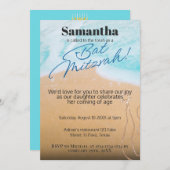 バルミツワー招待:ビーチテーマ, QR 招待状 (正面/裏面)