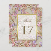 バルミツワー数々の「エンボス」ダマスク表番号 ポストカード (正面/裏面)