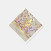 バルミツワー数々の「エンボス」ダマスク スタンダードカクテルナプキン (角)