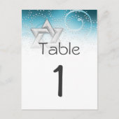 バルミツワー星のダビデの表番号 ポストカード (正面)