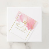 バルミツワー水彩メッセージカード |抽象芸術ピンク フェイバータグ (インサイチュ)