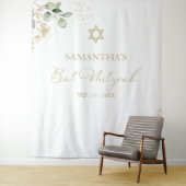 バルミツワー水彩背景 | 緑の金箔 タペストリー (インサイチュ)