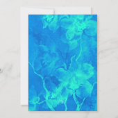 バルミツワー水彩花アクア&ターコイズ 招待状 (裏面)