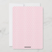 バルミツワー水玉模様模様金ゴールドグリッターピンク 招待状 (裏面)