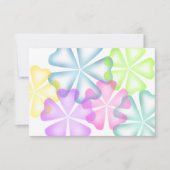 バルミツワー白熱［赤熱］光を放つ花数々の応答カード 出欠カード (正面)